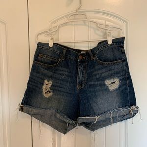 BDG Destroyed Boyfriend Denim Shorts